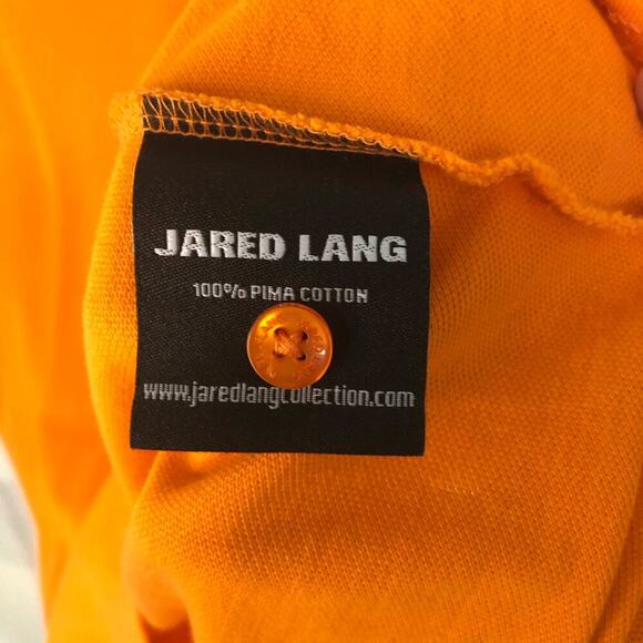 Jared Lang Neon Orange Men's Size Large 100% Pima Cotton Polo Shirt Short Sleeve - Picture 4 of 8